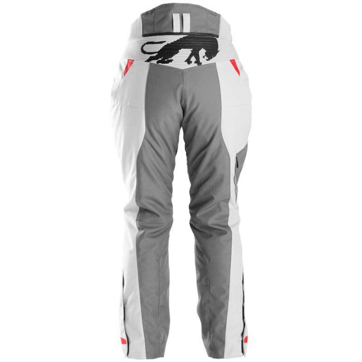 Pantalon moto Furygan KILLINGTON LADY Gris/Blanc/Rouge
