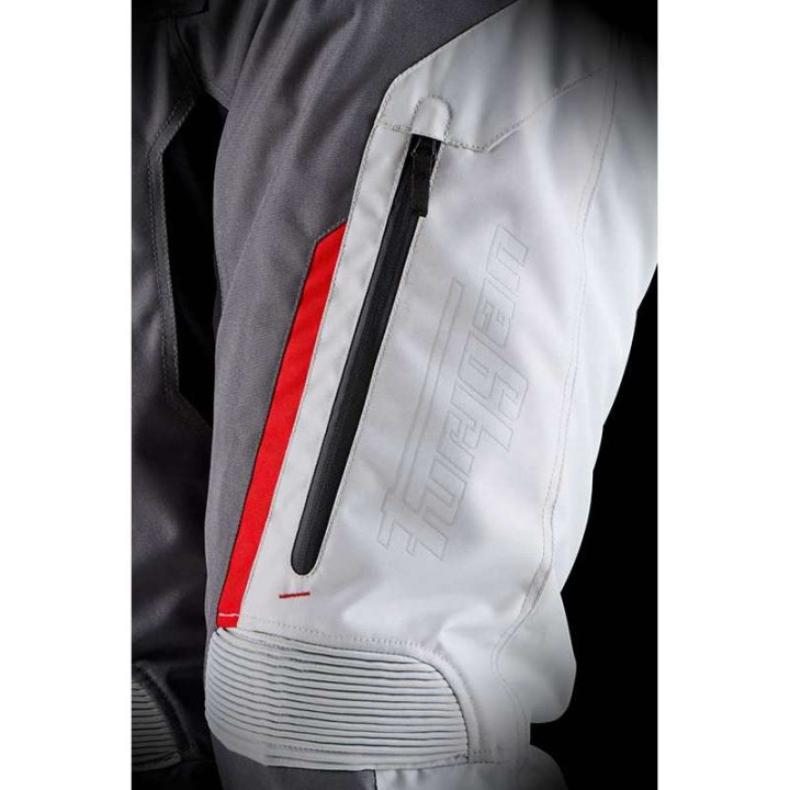 Pantalon moto Furygan KILLINGTON LADY Gris/Blanc/Rouge