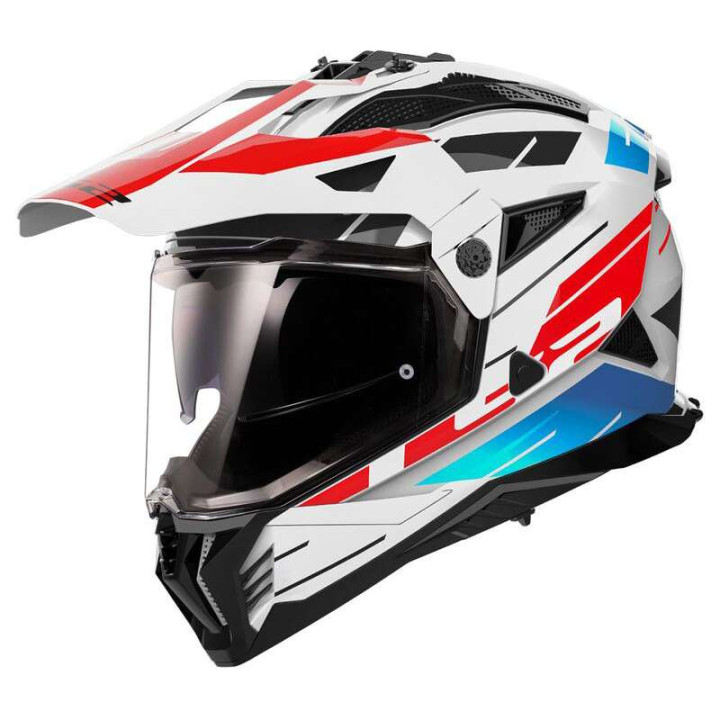 Casque moto LS2 PIONEER II MX702 NAMIB Bleu/Blanc/Rouge