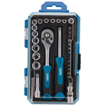 Coffret douilles et cliquet Draper 1/4 (35 pcs) Coffret douilles et cliquet Draper 1/4 (35 pcs)