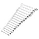 Set of 16 DRAPER HI-TORQ ratcheting combination wrenches