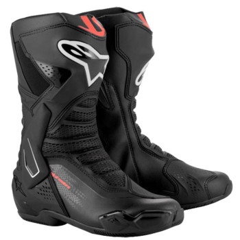 Bottes moto Alpinestars SMX 6 V3 Noir/Rouge Fluo