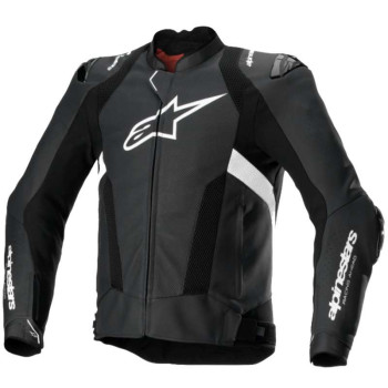 Blouson moto cuir Alpinestars MISSILE V3 AIRFLOW Noir/Blanc Blouson moto cuir Alpinestars MISSILE V3 AIRFLOW Noir/Blanc