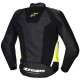 Leather motorcycle jacket Alpinestars MISSILE V3 AIRFLOW Black/Yellow