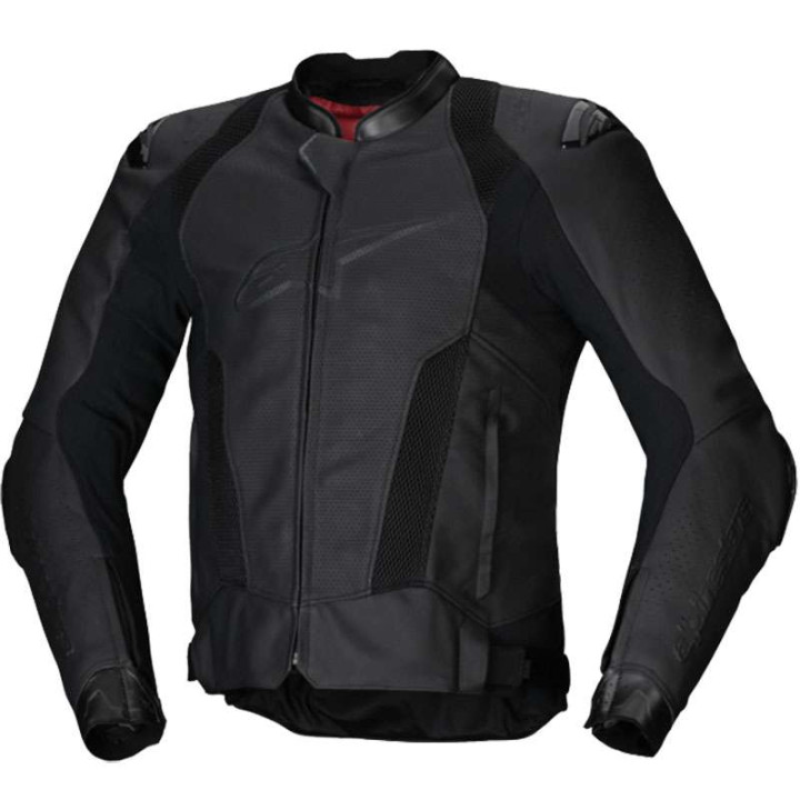 Leather motorcycle jacket Alpinestars MISSILE V3 AIRFLOW Black