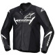 Alpinestars FASTER V3 Leather Motorcycle Jacket Black/White