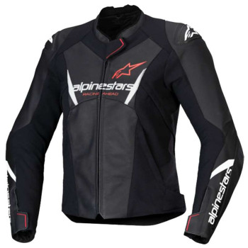 Blouson moto cuir Alpinestars STELLA FASTER V3 Noir/Blanc/Rouge Blouson moto cuir Alpinestars STELLA FASTER V3 Noir/Blanc/Rouge