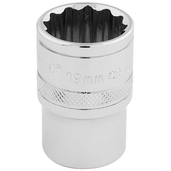 DRAPER 1/2" Hi-Torq® 19mm 12-sided socket