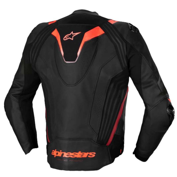 Leather motorcycle jacket Alpinestars MISSILE V3 IGNITION Black/Red