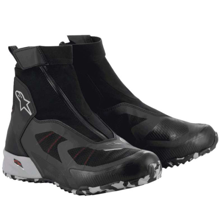 Baskets moto Alpinestars CR-8 GORE-TEX Noir/Gris