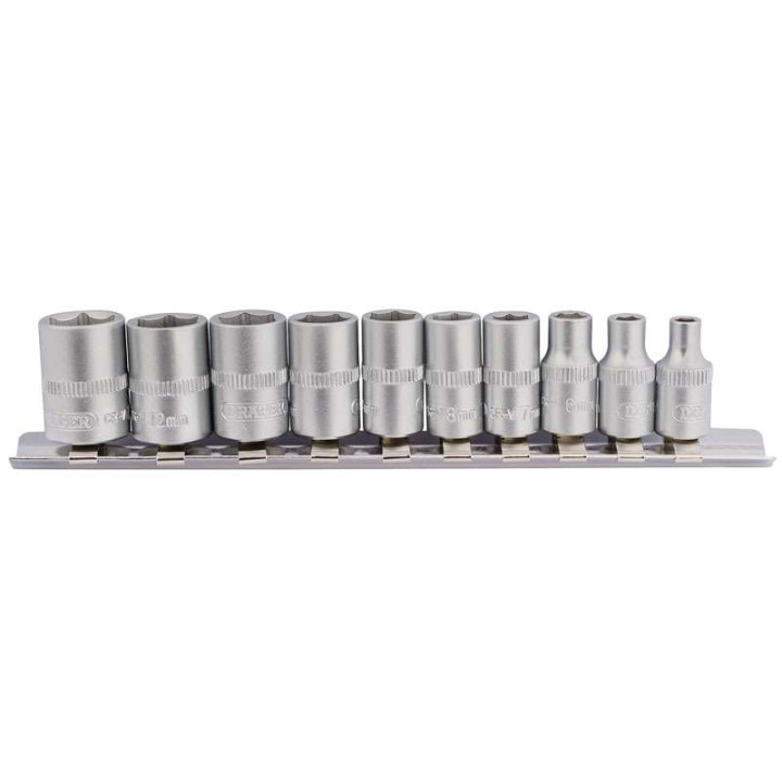 Jeu de 10 douilles DRAPER 1/4 (4-13mm)