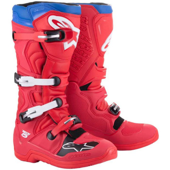 Bottes moto cross ALPINESTARS TECH 5 RED/BLUE
