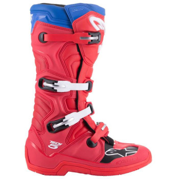 Bottes moto cross ALPINESTARS TECH 5 RED/BLUE