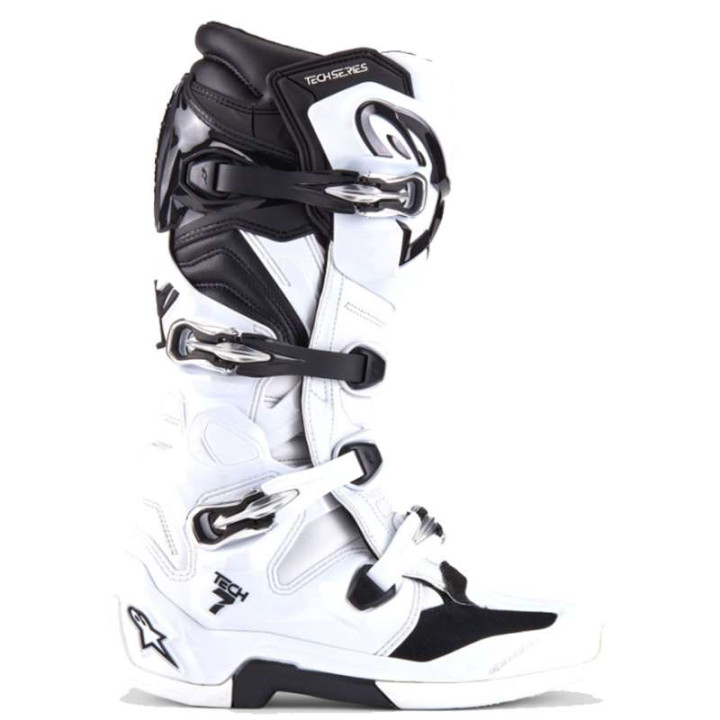 Bottes moto cross ALPINESTARS TECH 7 Blanc/Noir