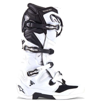 Bottes moto cross ALPINESTARS TECH 7 Blanc/Noir Bottes moto cross ALPINESTARS TECH 7 Blanc/Noir