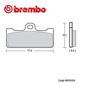 Plaquettes de frein racing Brembo M029 Z04 (107A48602) Type O