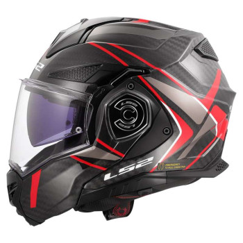 Casque moto LS2 FF901 ADVANT X CARBON FUTURE II Noir/Rouge 22.06