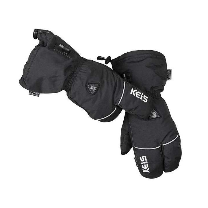 Gants moto chauffants 3 doigts KEIS G301