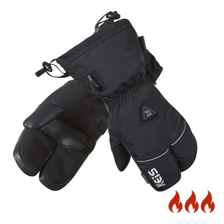 Gants moto chauffants 3 doigts KEIS G301