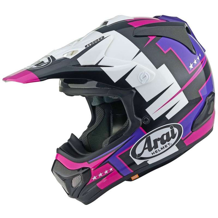 Arai MX-V EVO BATTLE PURPLE Cross motorcycle helmet