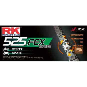 Kit chaîne moto renforcé RK 525 FEX Yamaha 700 TÉNÉRÉ Kit chaîne moto renforcé RK 525 FEX Yamaha 700 TÉNÉRÉ
