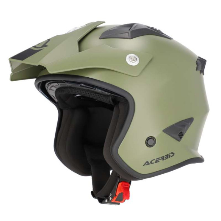 Casque moto jet Acerbis ARIA 22.06 VERT ARMEE