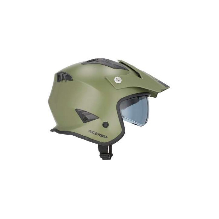 Casque moto jet Acerbis ARIA 22.06 VERT ARMEE