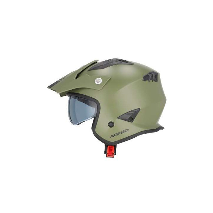 Casque moto jet Acerbis ARIA 22.06 VERT ARMEE