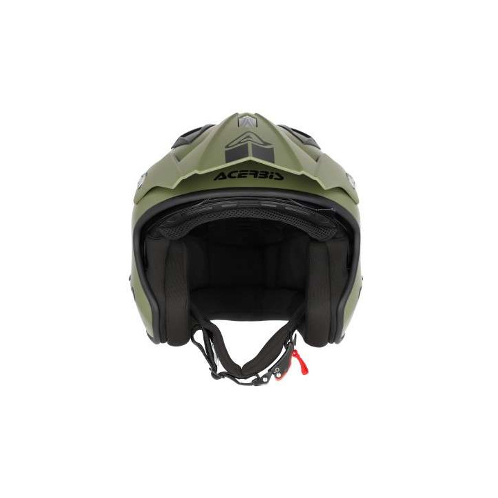 Casque moto jet Acerbis ARIA 22.06 VERT ARMEE