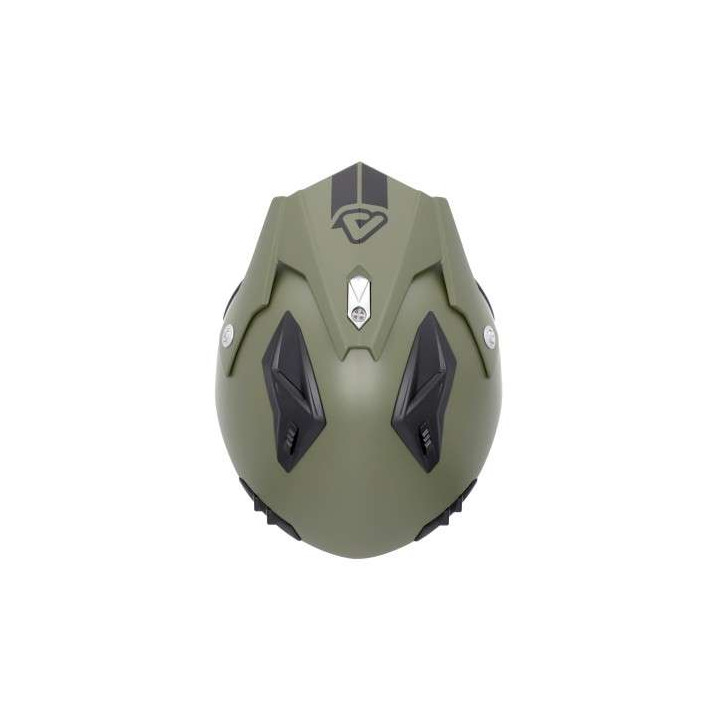 Casque moto jet Acerbis ARIA 22.06 VERT ARMEE