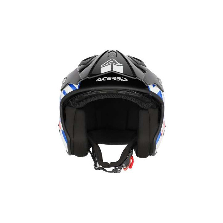 Casque moto jet Acerbis ARIA 22.06 GRAPHIC BLANC/BLEU/ROUGE