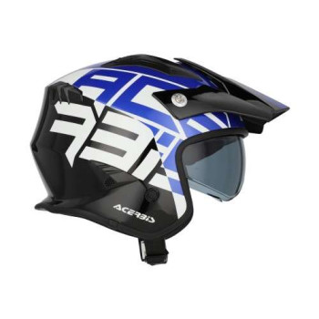 Casque moto jet Acerbis ARIA 22.06 GRAPHIC NOIR/BLEU