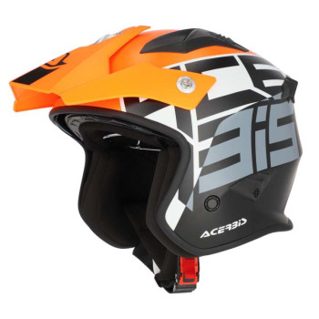 Acerbis ARIA 22.06 GRAPHIC ORANGE/NOIR jet helmet