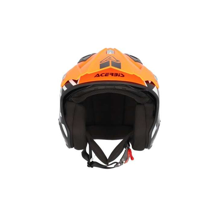 Casque moto jet Acerbis ARIA 22.06 GRAPHIC ORANGE/NOIR