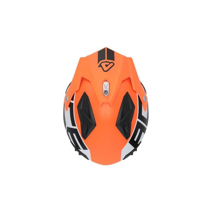 Casque moto jet Acerbis ARIA 22.06 GRAPHIC ORANGE/NOIR