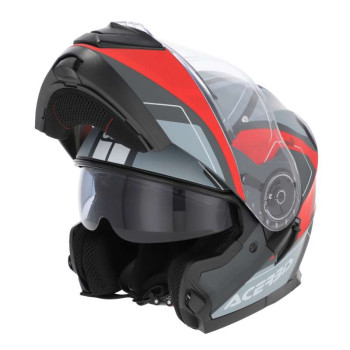 Casque moto modulable Acerbis SEREL 22.06 GRIS/ROUGE