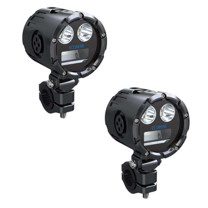 ECOBENE 2x45w LED motorcycle auxiliary lights (PLA8004)