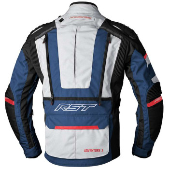 Veste moto femme RST ADVENTURE X SILVER/BLUE/RED