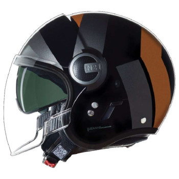 Nolan N21 VISOR TANGENTE jet motorcycle helmet Nero/Grigio/Terra