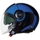 Casque moto jet Nolan N21 VISOR BICROMO Nero/Blu/Azzurro