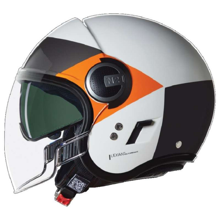 Casque moto jet Nolan N21 VISOR ONIRICO Bianco/Nero/Arancione Casque moto jet Nolan N21 VISOR ONIRICO Bianco/Nero/Arancione
