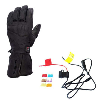 Gants moto chauffants Gerbing XTREME AIR + Câble batterie Gerbing 12 Volts