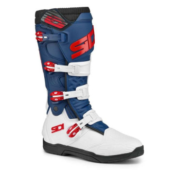 Bottes moto cross Sidi X POWER SC BLANC/NAVY/ROUGE