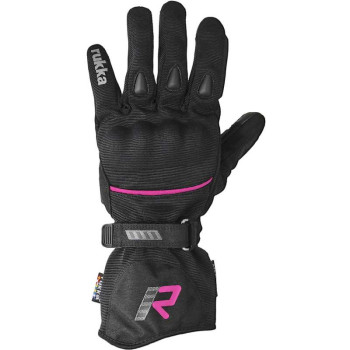 Gants moto femme Rukka VIRVE 2.0 GORE-TEX Noir/Rose