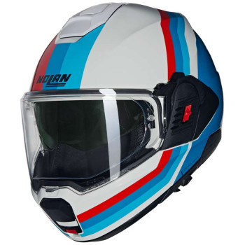 Casque moto modulable Nolan N120-1 LINEO Bianco/Blu/Rosso