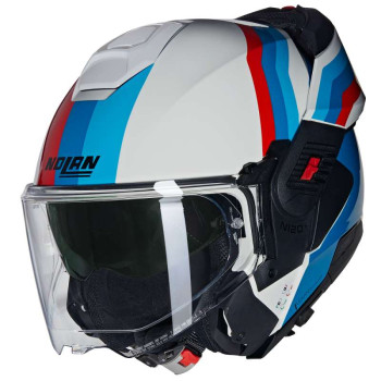 Casque moto modulable Nolan N120-1 LINEO Bianco/Blu/Rosso
