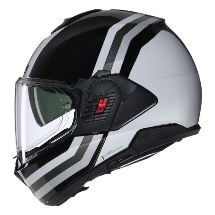 Casque moto modulable Nolan N120-1 LINEO Nero/Bianco/Argento