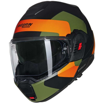 Casque moto modulable Nolan N120-1 OMOCROMO Nero/Arancio/Verde