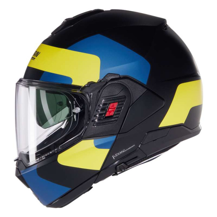Casque moto modulable Nolan N120-1 OMOCROMO Nero/Blu/Giallo