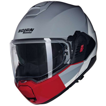 Casque moto modulable Nolan N120-1 GRAFO Grigio/Bianco/Rosso